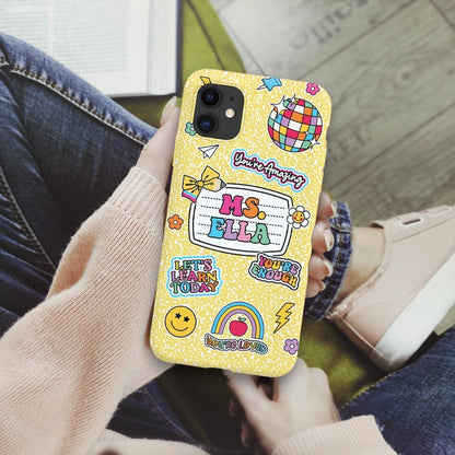 Personalized Teacher Phone Case Composition Book Phone Case, Teacher Gift, Custom Teacher Name, Teacher Life, Teacher Appreciation Gifts