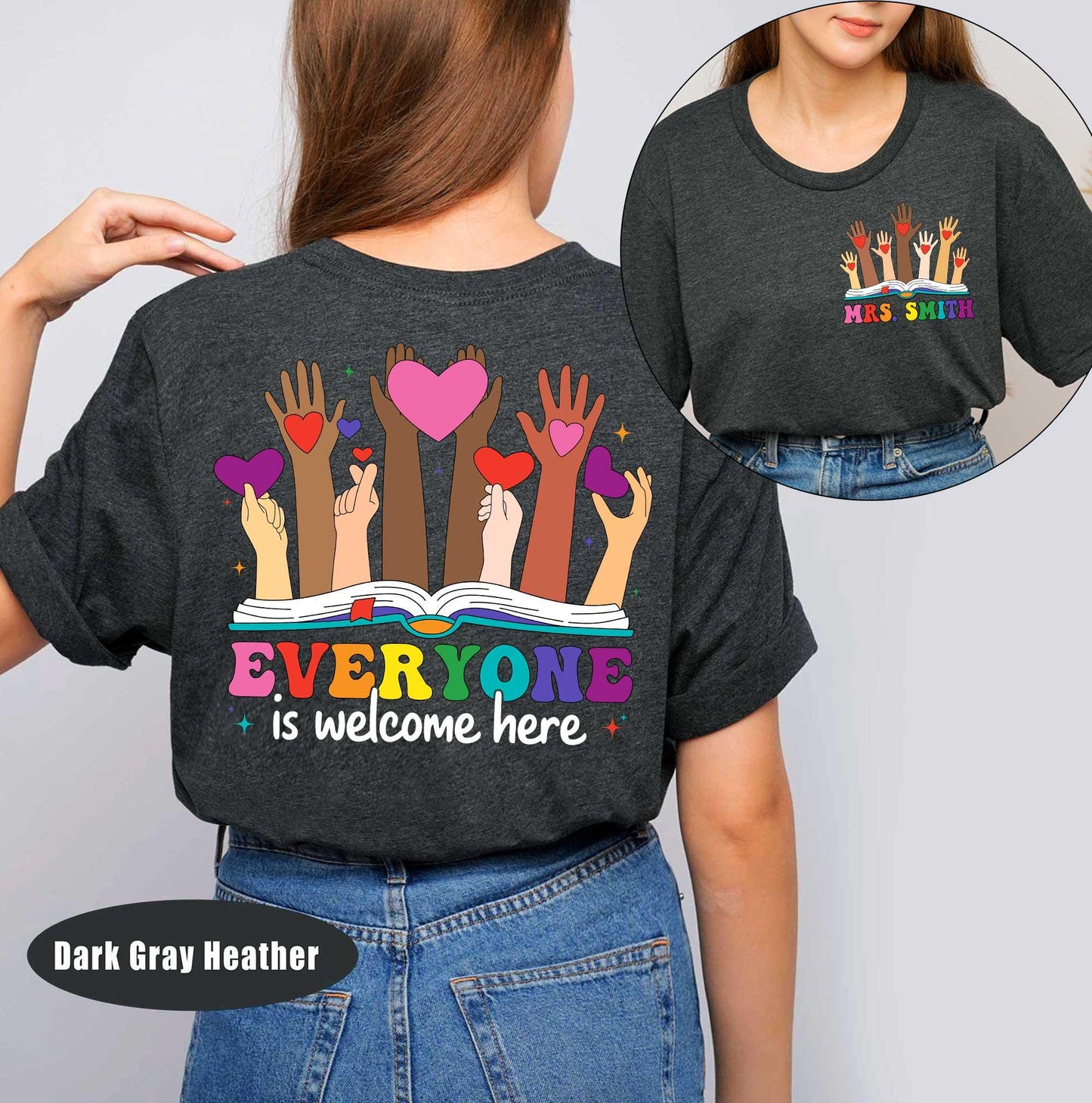 Teacher Shirt Everyone is Welcome Here Shirt, Inclusion Shirt, Idaho Teacher Shirt, Protest And Resist Tshirt, Teacher Appreciation Gift