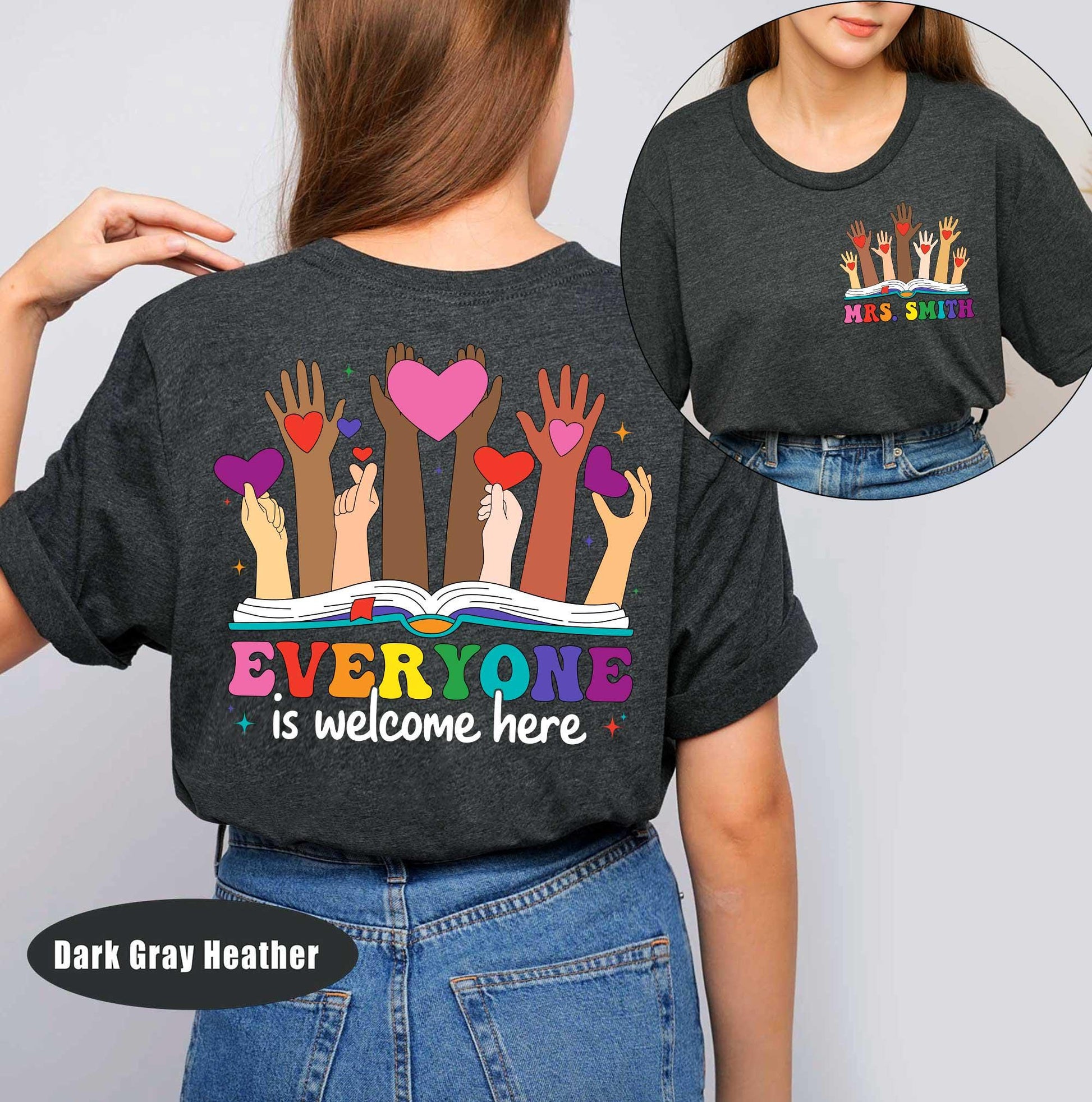 Teacher Shirt Everyone is Welcome Here Shirt, Inclusion Shirt, Idaho Teacher Shirt, Protest And Resist Tshirt, Teacher Appreciation Gift