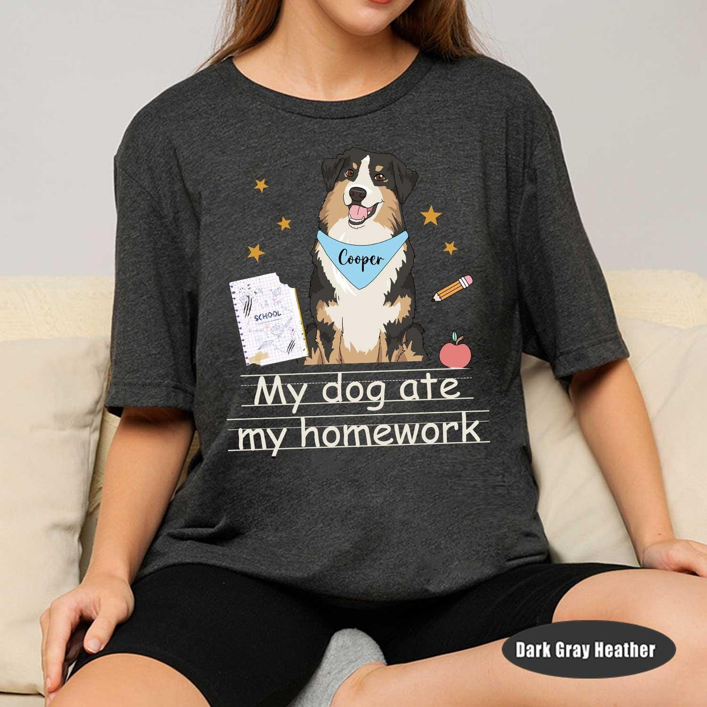 Custom School Shirt My Dog Ate My Homework, Funny First Grade Kindergarten Elementary Shirt, High School Shirt, School Shirt For Students