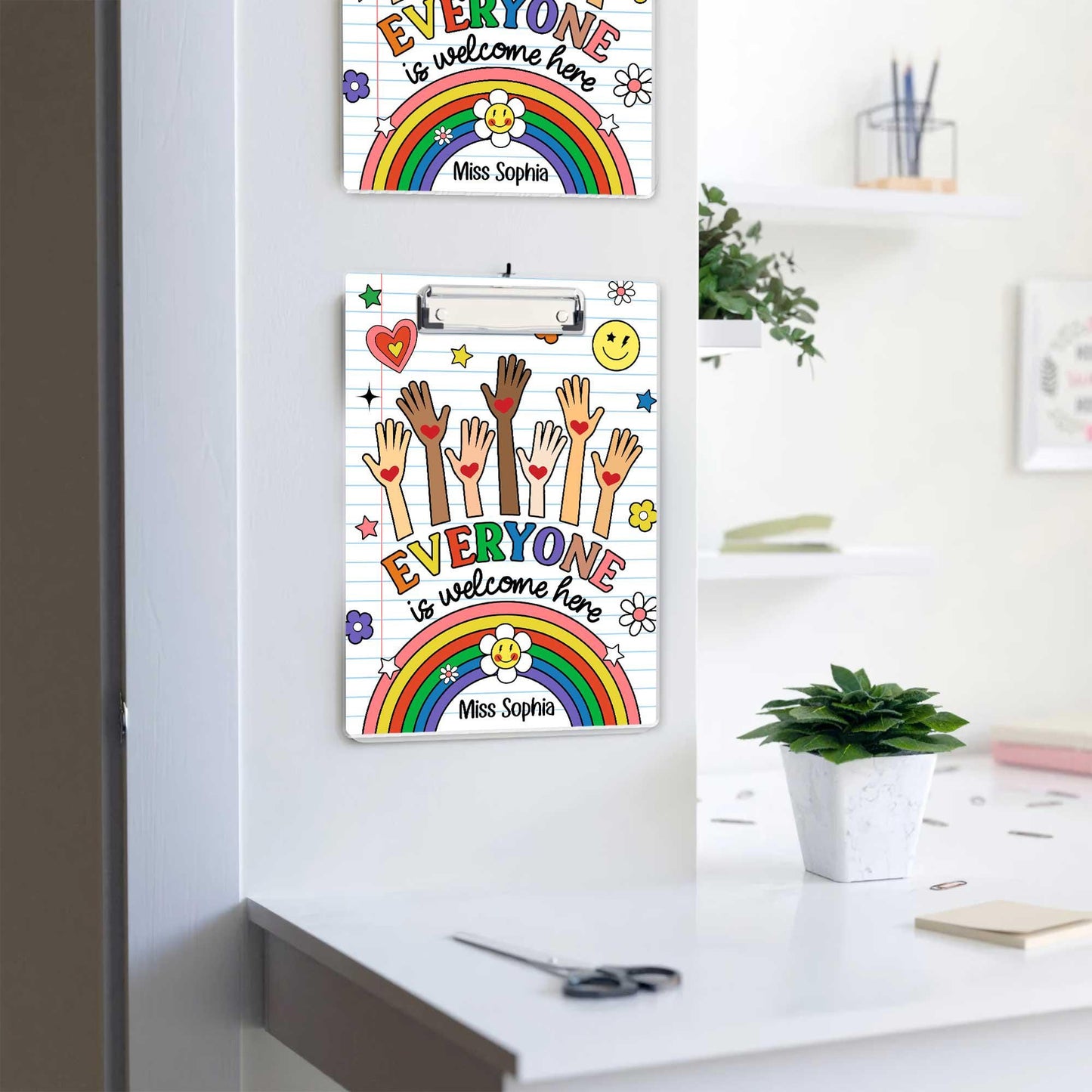 Teacher Clipboard Everyone is Welcome Here Clipboard, Teachers Gift, Inclusion Gift, Teacher Appreciation Gift, Back To School Gift