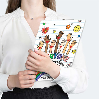 Teacher Clipboard Everyone is Welcome Here Clipboard, Teachers Gift, Inclusion Gift, Teacher Appreciation Gift, Back To School Gift