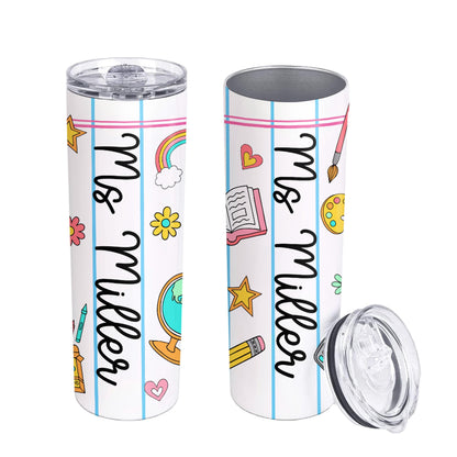 This personalized tumbler is perfect for teachers who bring color, fun, and warmth to every school day. Add their name to make it extra special! 🎁