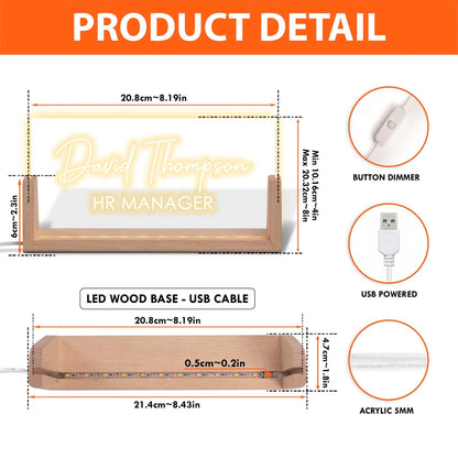 Personalized Teacher Gifts, Teacher Night Light Custom Teacher Sign for Desk, Classroom Decor Back To School Gift, Teacher Appreciation Gift