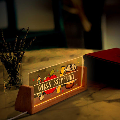 Personalized Teacher Night Light Custom Teacher Name Sign, Teacher Gifts, Classroom Decor, Back To School Gift, Teacher Appreciation Gift