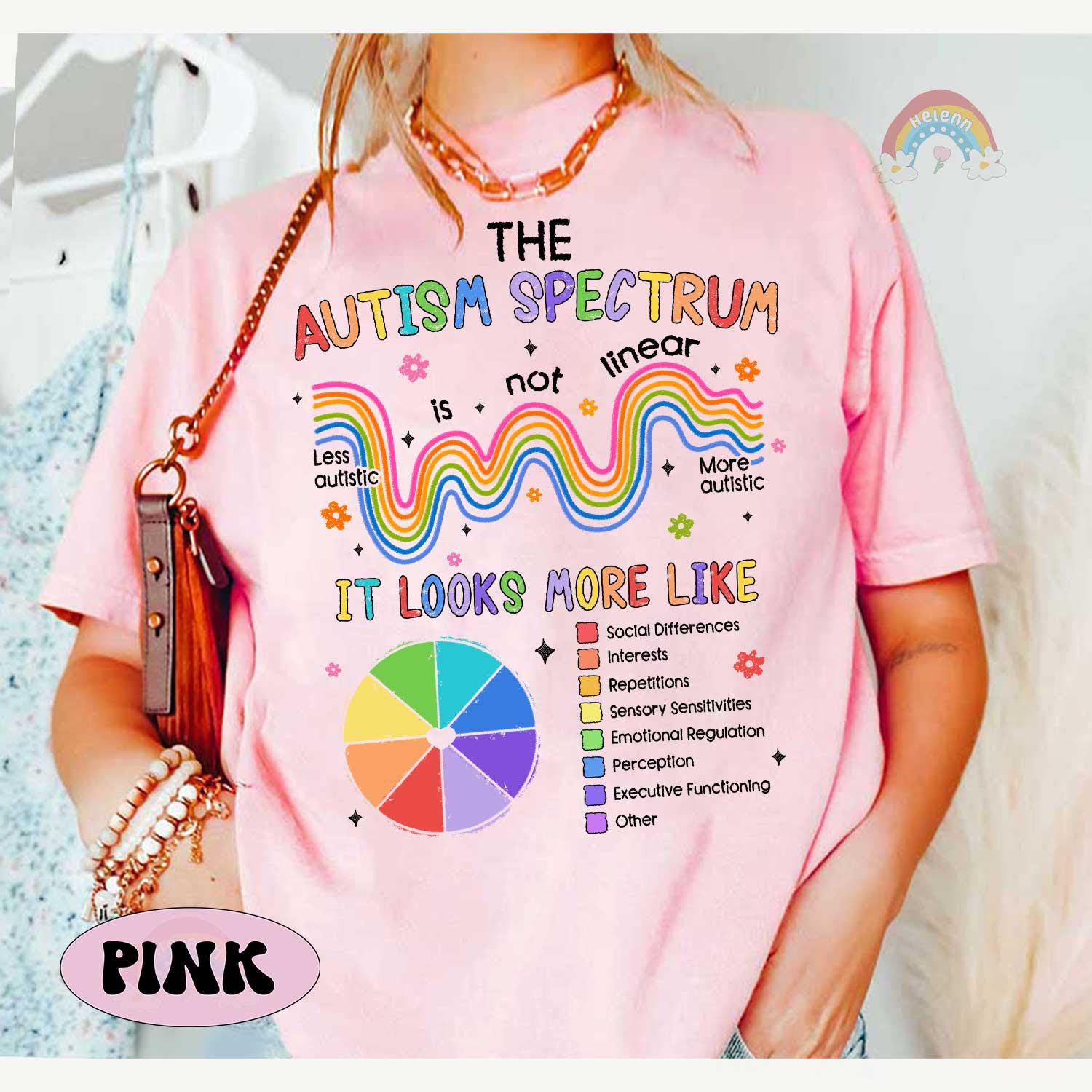 Sped Teacher Shirt Autism Acceptance Shirt, Autism Teacher Spectrum Is Not Linear, SPED Teacher Gift, Neurodiversity Shirt, Autism Awareness