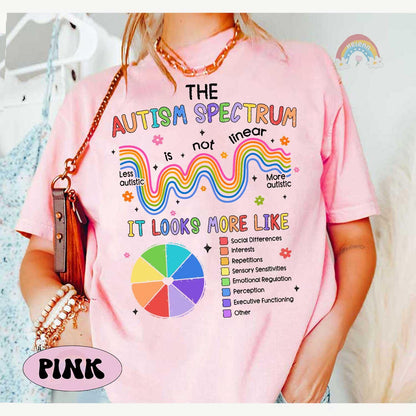 Sped Teacher Shirt Autism Acceptance Shirt, Autism Teacher Spectrum Is Not Linear, SPED Teacher Gift, Neurodiversity Shirt, Autism Awareness