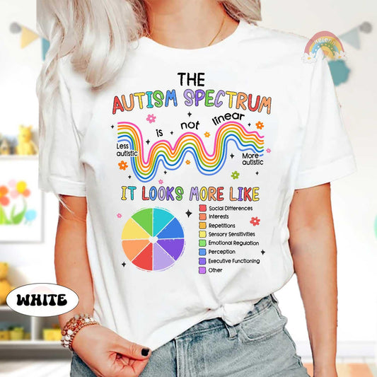 Sped Teacher Shirt Autism Acceptance Shirt, Autism Teacher Spectrum Is Not Linear, SPED Teacher Gift, Neurodiversity Shirt, Autism Awareness