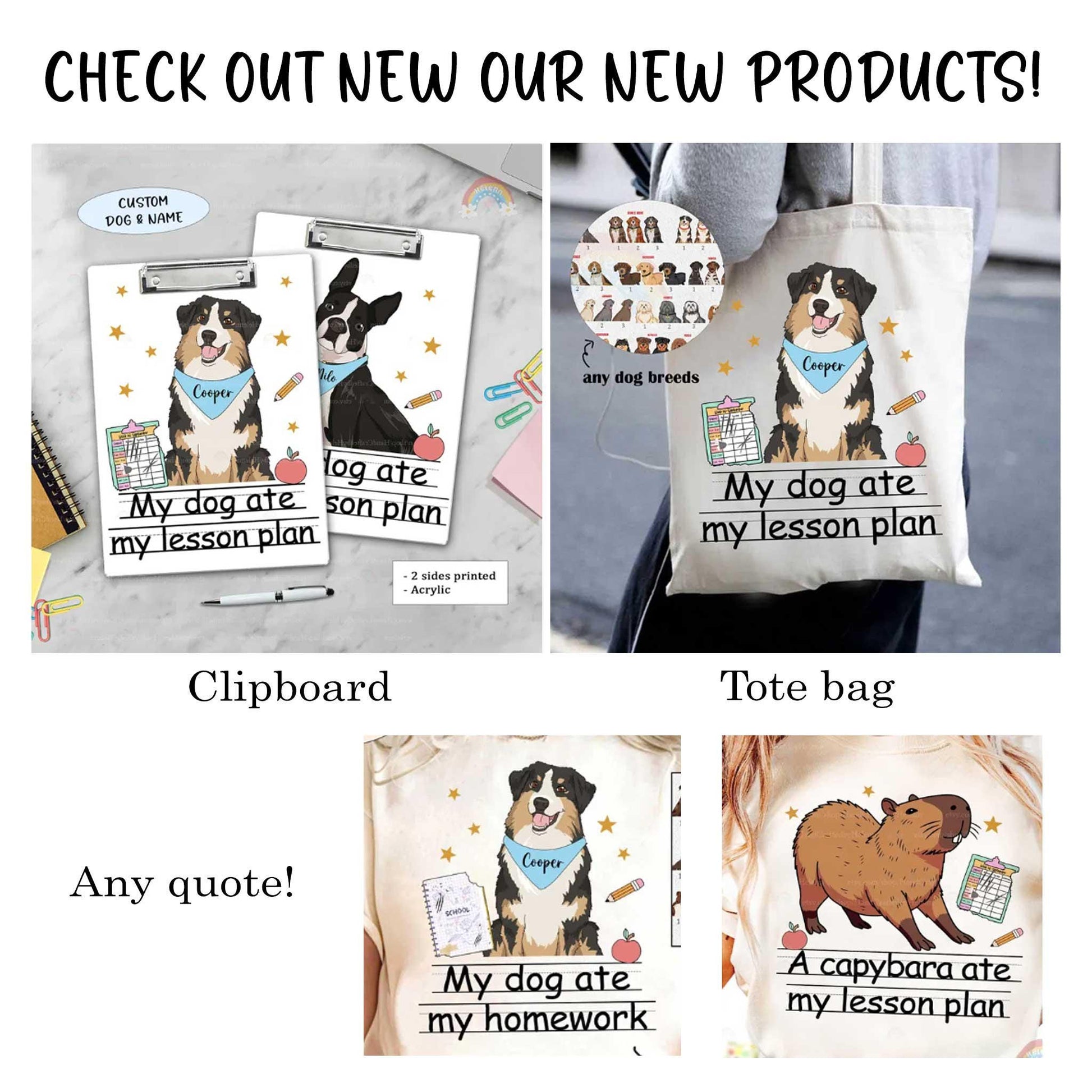 Custom Teacher Shirt My Dog Ate My Lesson Plan, Funny Teacher Shirt, Kindergarten Teacher, Dog Mom Teacher Life, Teacher Appreciation Gift