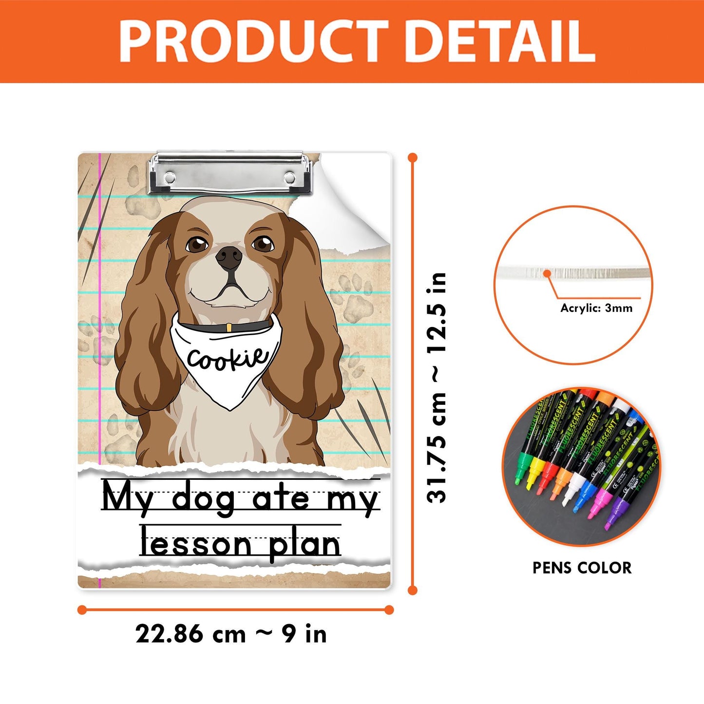 Custom Teacher Clipboard My Dog Ate My Lesson Plan, Dog Mom Teacher, Teacher Appreciation Gifts, Funny Teacher Gift, Back To School Gift