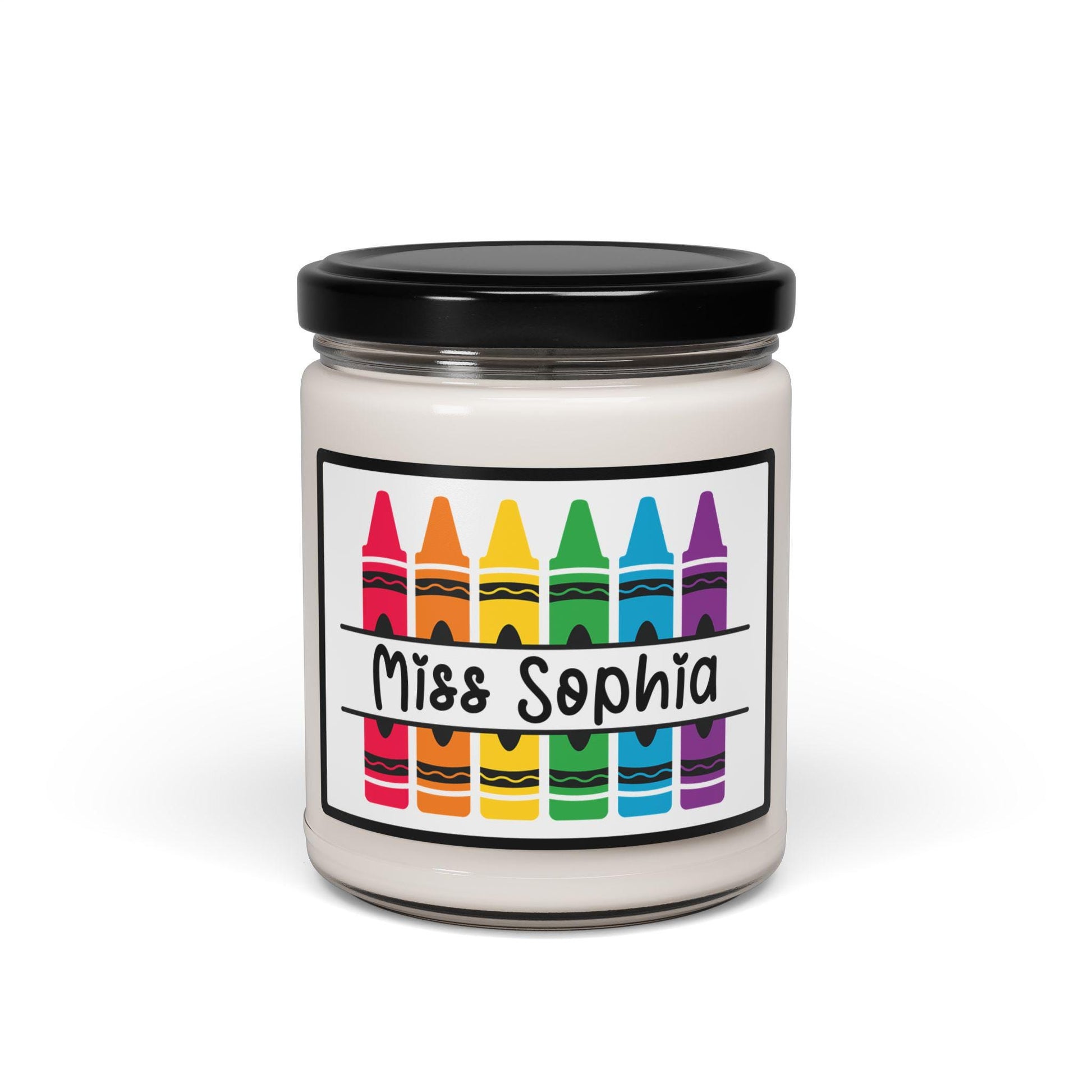 Personalized Teacher Candle, Teacher Gifts, Crayon Custom Name Candle, Cute Kindergarten Teacher, Teacher Appreciation Gift, Teacher Life