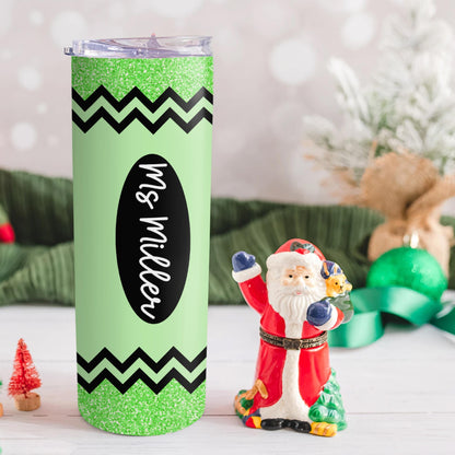 ✨ Sip in style! Our custom teacher tumblers are the perfect mix of glam and gratitude. Tag a teacher who deserves one! 💜👩‍🏫 #TeacherGift #CustomTumbler