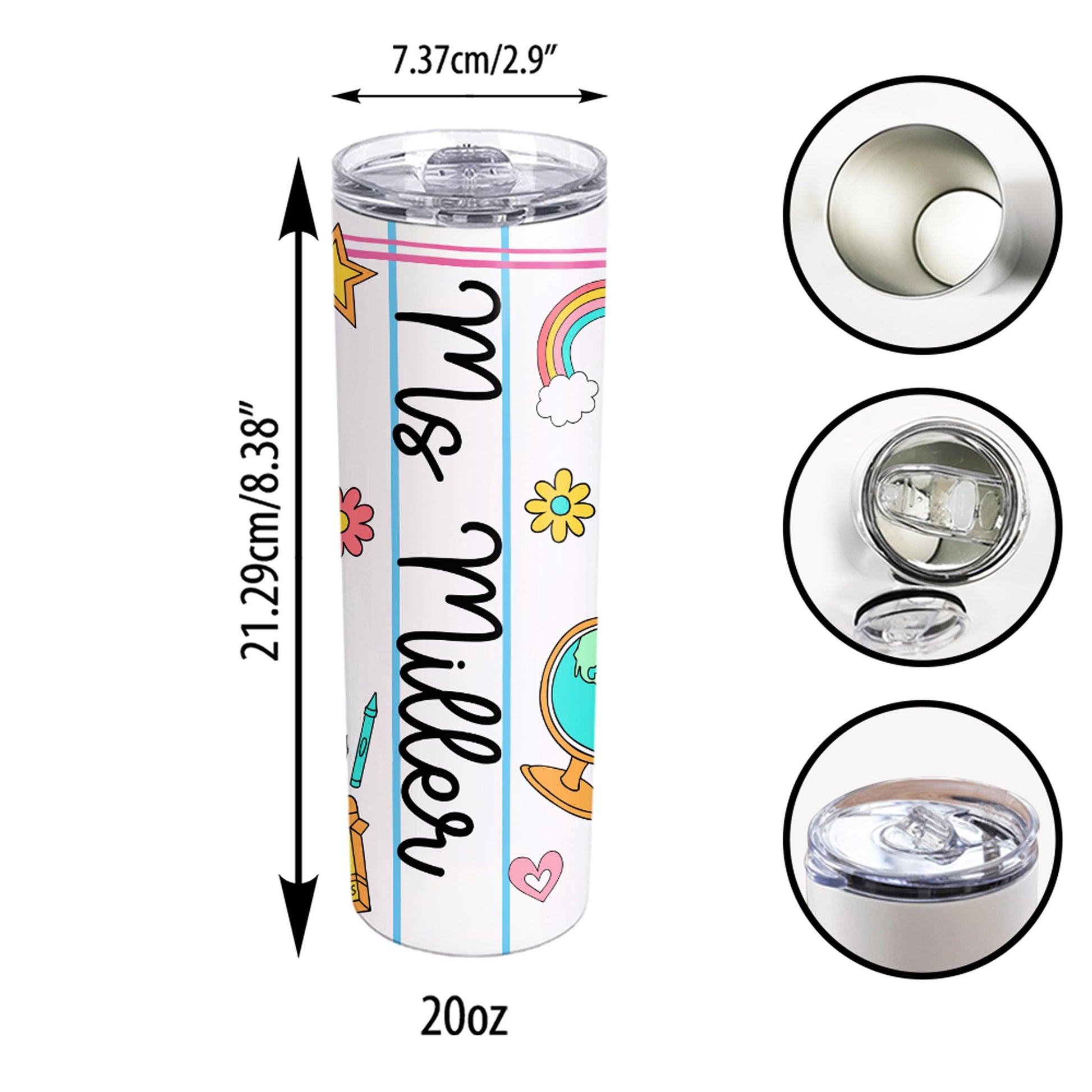 Start the year off bright! 🌈 This notebook-themed tumbler is a creative, practical gift to welcome teachers back to the classroom in colorful style!