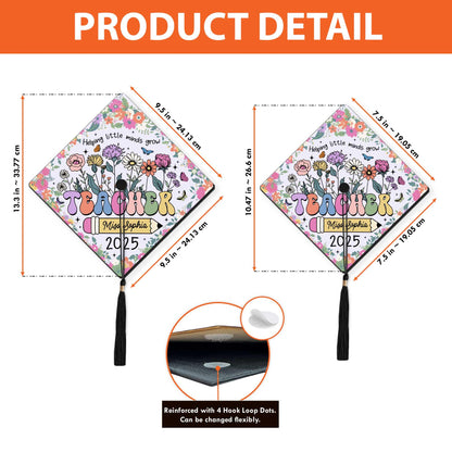 Personalized Teacher Graduation Cap Topper, Class Of 2025 Year end Gift, Teacher Gift, Graduation Cap Decoration Topper, Graduation Gift