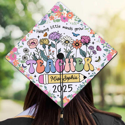 Personalized Teacher Graduation Cap Topper, Class Of 2025 Year end Gift, Teacher Gift, Graduation Cap Decoration Topper, Graduation Gift