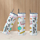 Personalized Tumbler Gift for Teacher, Teacher Skinny Tumbler, Teacher Gift, Teacher Appreciation Gift, Teacher Tumbler, Teacher Name Cup