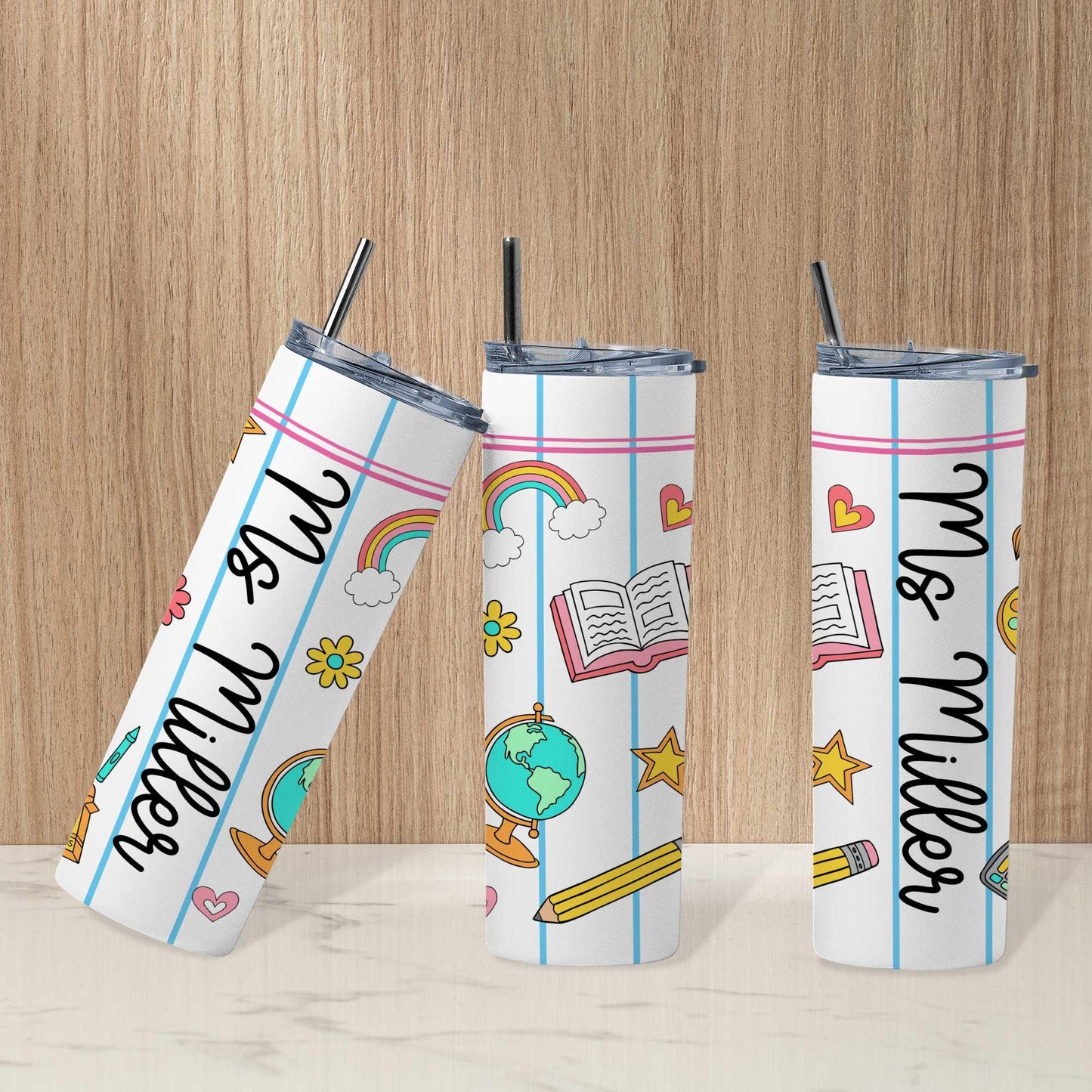 Personalized Tumbler Gift for Teacher, Teacher Skinny Tumbler, Teacher Gift, Teacher Appreciation Gift, Teacher Tumbler, Teacher Name Cup
