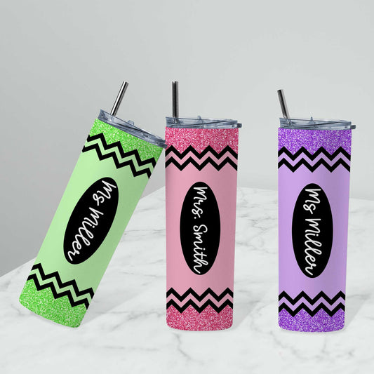 Personalized Teacher Tumbler, Teacher Gift, Custom Tumbler Gift for Teacher, Teacher Appreciation Gift, Teacher Skinny Tumbler Gift
