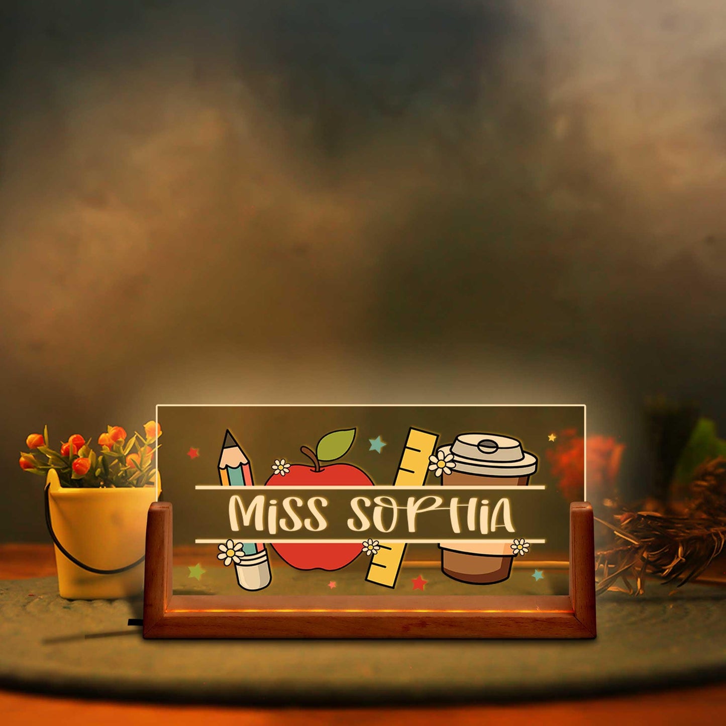 Personalized Teacher Night Light Custom Teacher Name Sign, Teacher Gifts, Classroom Decor, Back To School Gift, Teacher Appreciation Gift