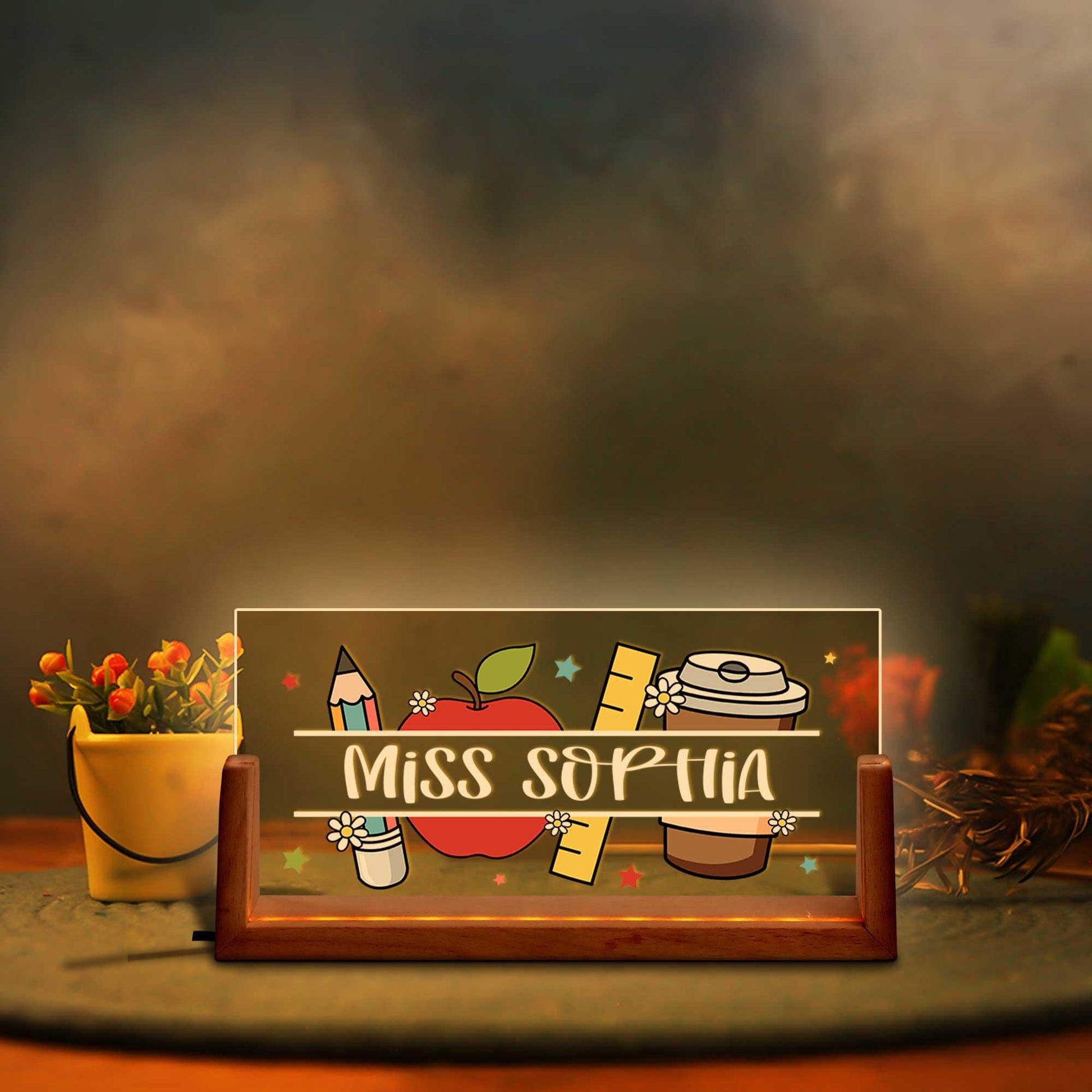 Personalized Teacher Night Light Custom Teacher Name Sign, Teacher Gifts, Classroom Decor, Back To School Gift, Teacher Appreciation Gift