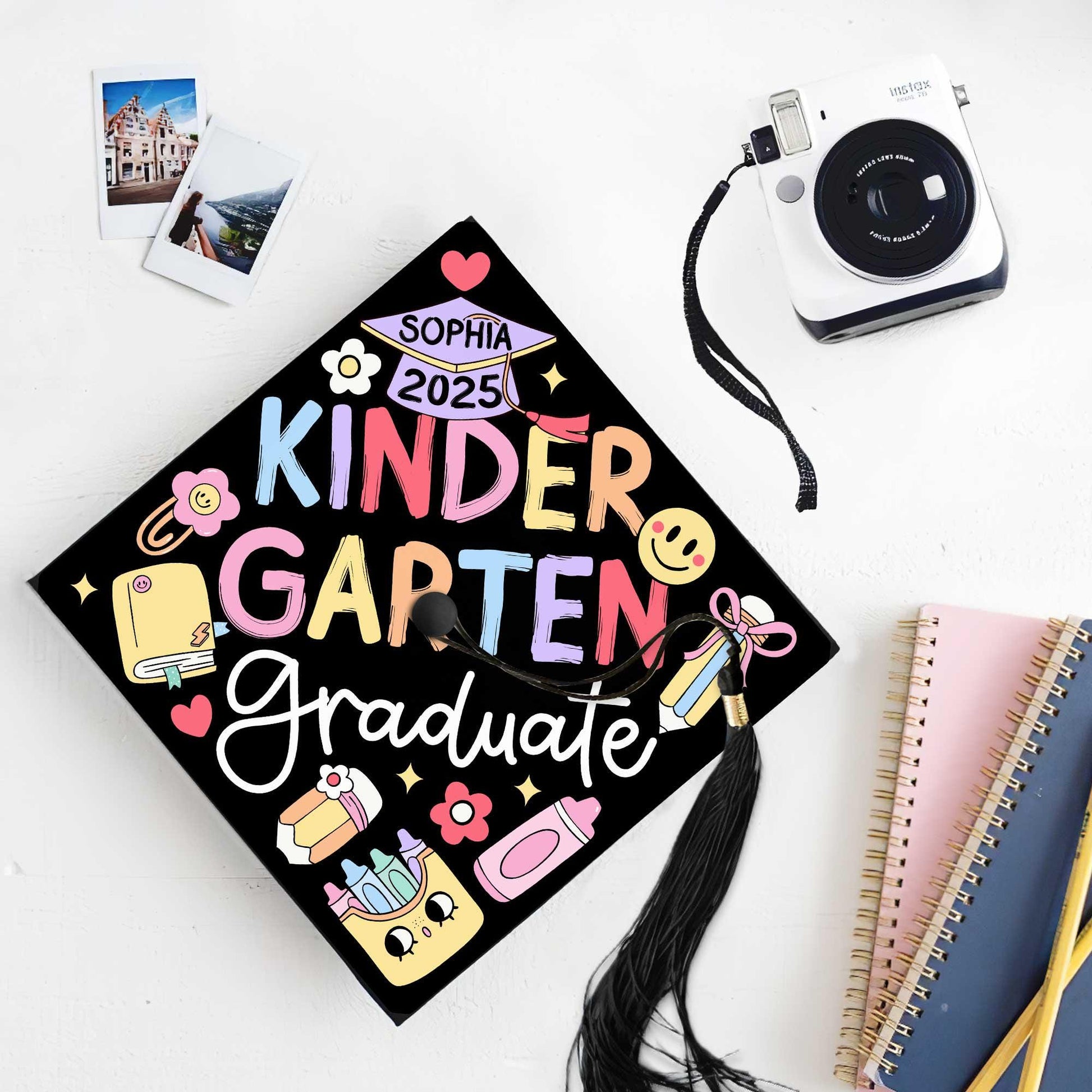 Personalized Kindergarten Graduation Cap Topper, First Grade Grad Cap, Custom Grad Topper Teacher Gift Graduation Gift, School Gift For Kid