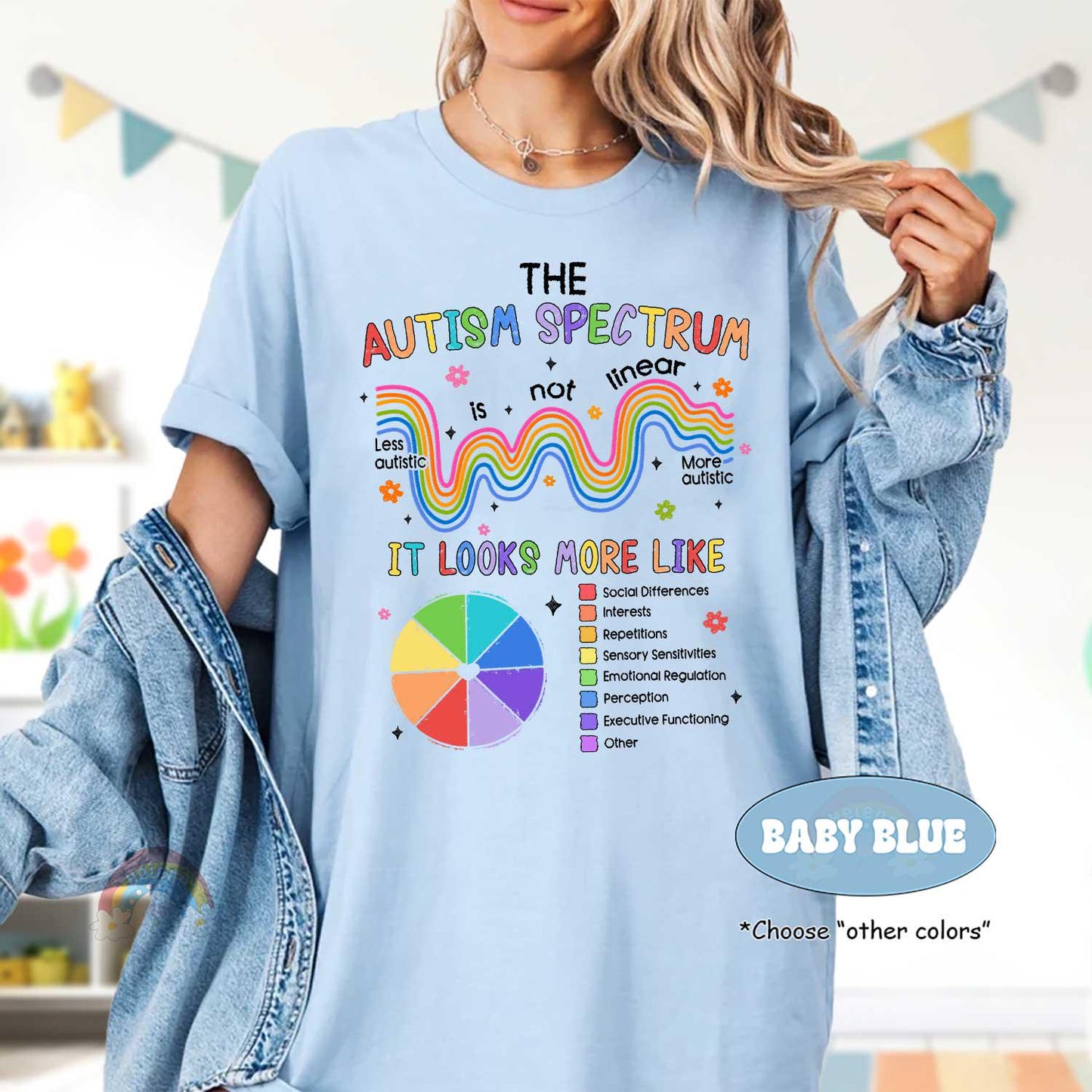 Sped Teacher Shirt Autism Acceptance Shirt, Autism Teacher Spectrum Is Not Linear, SPED Teacher Gift, Neurodiversity Shirt, Autism Awareness