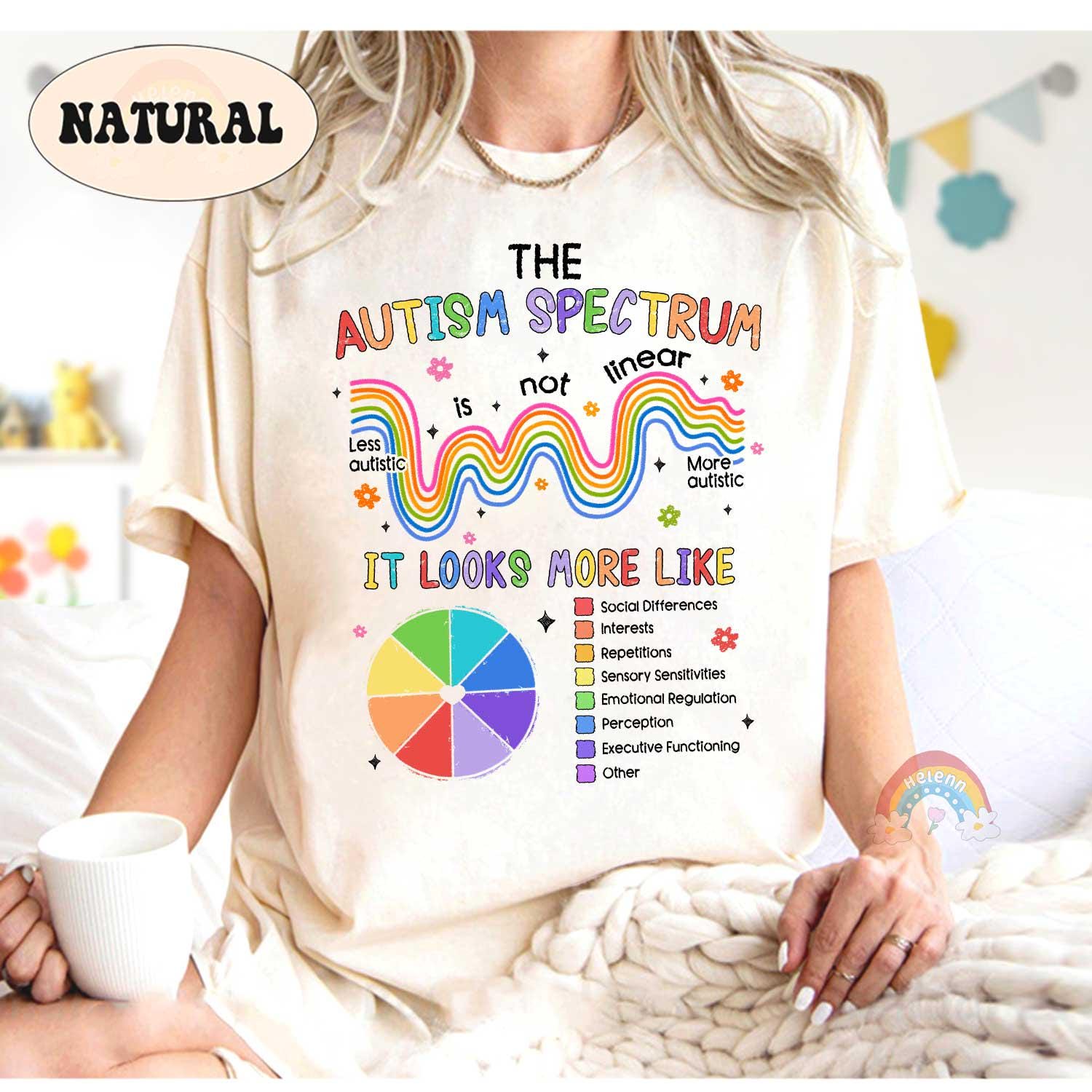 Sped Teacher Shirt Autism Acceptance Shirt, Autism Teacher Spectrum Is Not Linear, SPED Teacher Gift, Neurodiversity Shirt, Autism Awareness