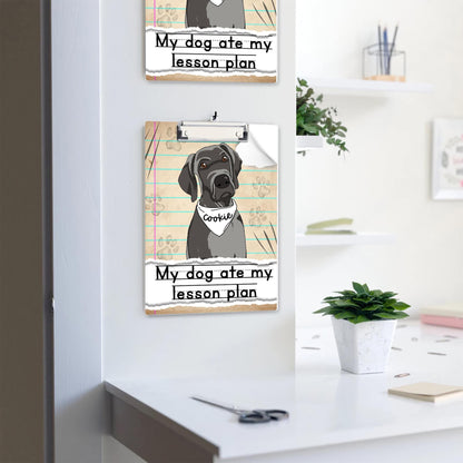 Custom Teacher Clipboard My Dog Ate My Lesson Plan, Dog Mom Teacher, Teacher Appreciation Gifts, Funny Teacher Gift, Back To School Gift
