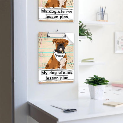 Custom Teacher Clipboard My Dog Ate My Lesson Plan, Dog Mom Teacher, Teacher Appreciation Gifts, Funny Teacher Gift, Back To School Gift