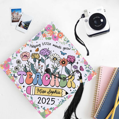 Personalized Teacher Graduation Cap Topper, Class Of 2025 Year end Gift, Teacher Gift, Graduation Cap Decoration Topper, Graduation Gift