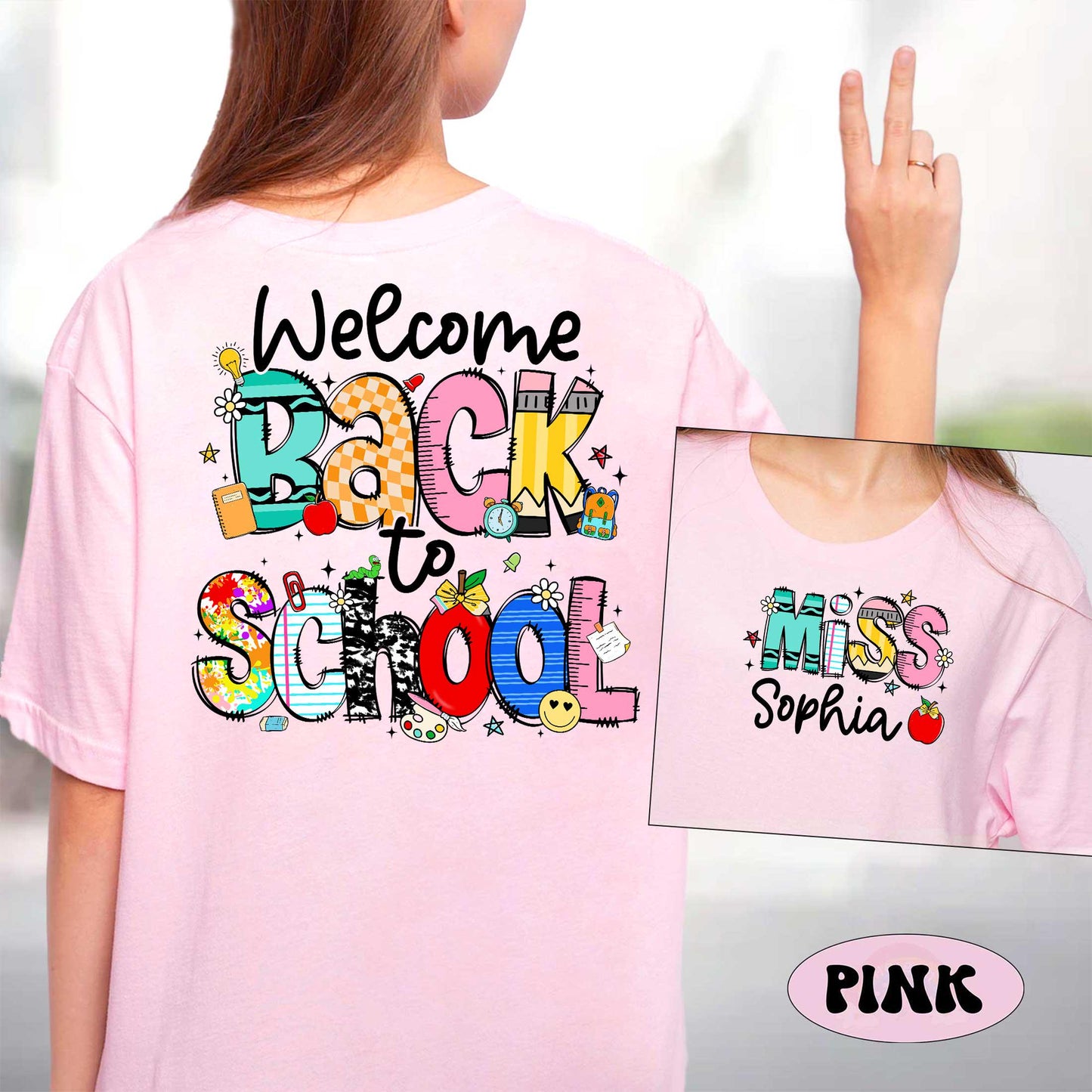 Custom Teacher Shirt Welcome Back To School Shirt, First Day Of School, Kindergarten Teacher 1st Day School Shirt, Teacher Appreciation Gift