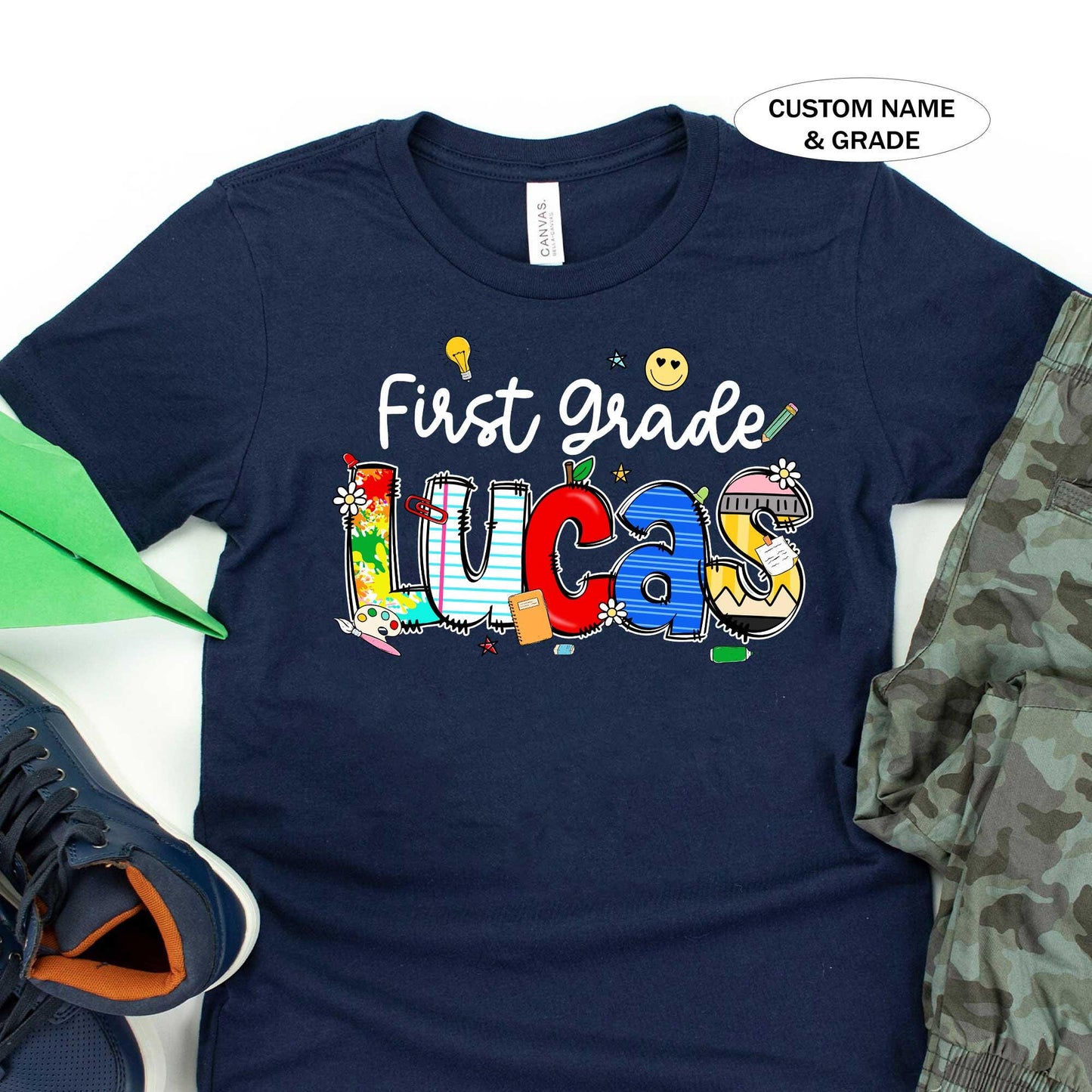 Custom Back To School Shirt, Kindergarten First Grade Shirt, Custom Teacher Shirt, First Day Of School, Kid School Shirt, Appreciation Gift