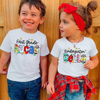 Custom Back To School Shirt, Kindergarten First Grade Shirt, Custom Teacher Shirt, First Day Of School, Kid School Shirt, Appreciation Gift