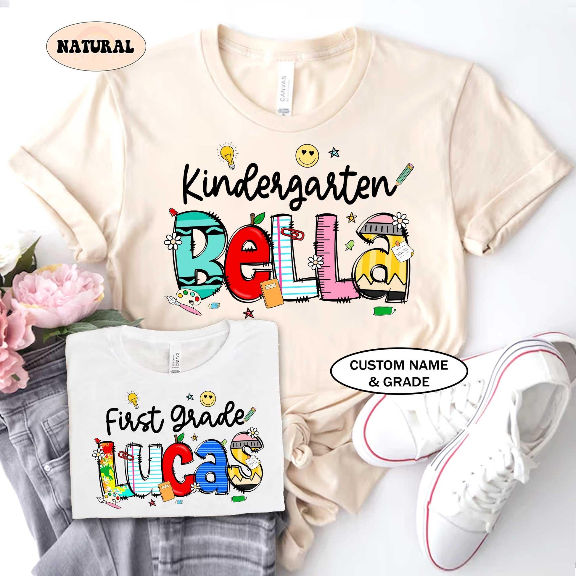 Custom Back To School Shirt, Kindergarten First Grade Shirt, Custom Teacher Shirt, First Day Of School, Kid School Shirt, Appreciation Gift