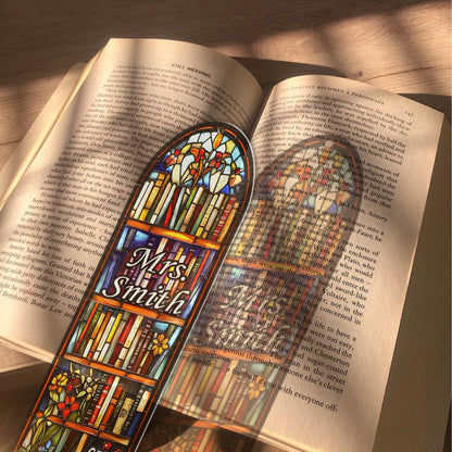 Personalized Teacher Bookmarks, Suncatcher Bookmark, Teacher Book Gift, Librarian Gift Book Lover, Back To School, Teacher Appreciation Gift