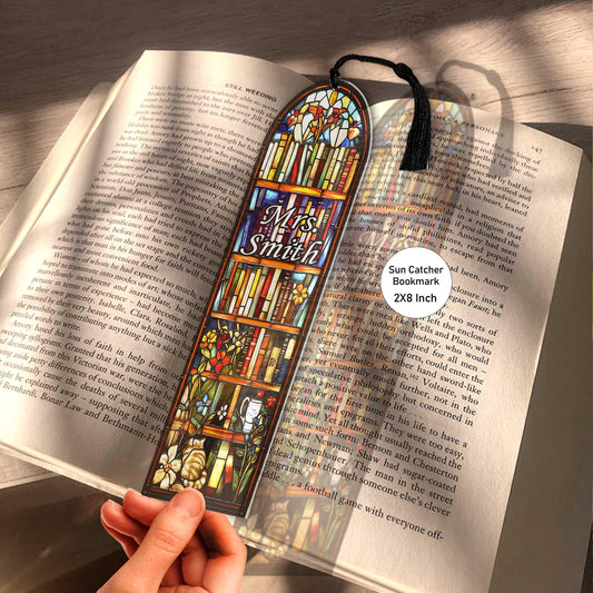 Personalized Teacher Bookmarks, Suncatcher Bookmark, Teacher Book Gift, Librarian Gift Book Lover, Back To School, Teacher Appreciation Gift