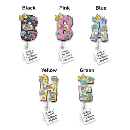 Teacher Badge Reel Composition Notebook Badge Reel, Custom ID Holder, Retractable Badge Reel, Teacher Appreciation Gift, Back to School Gift