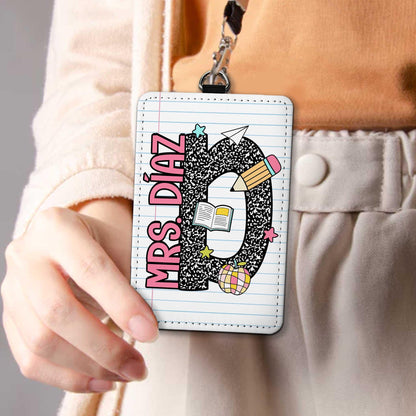 Custom Teacher ID Badge Holder, Teacher Gifts, Personalized ID Holder Lanyard Accessory, Teacher Appreciation Gift, Back To School Gift