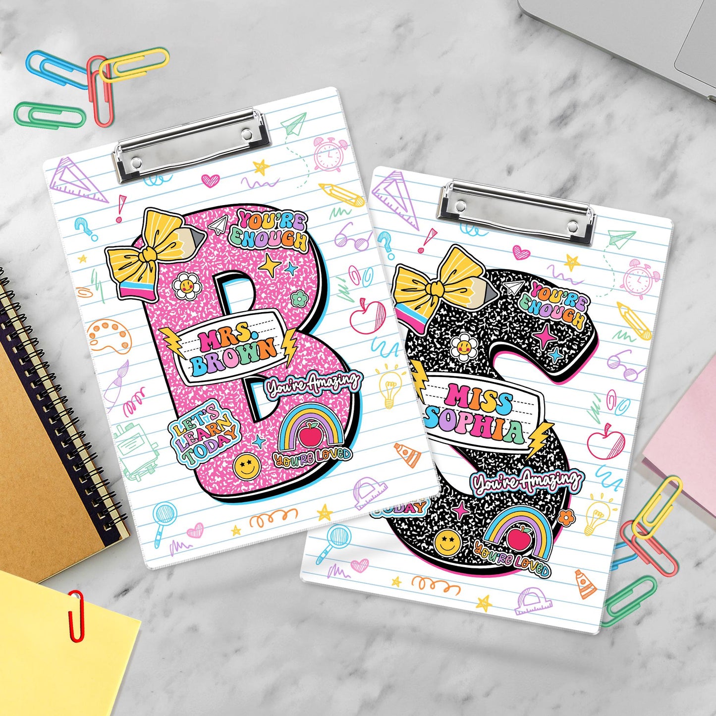 Custom Teacher Clipboard with Name, Acrylic Clipboard For Teacher, Personalized Teacher Gift, Back To School Gift, Teacher Appreciation Gift