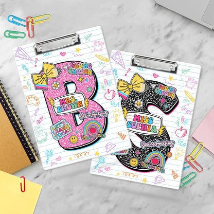 Custom Teacher Clipboard with Name, Acrylic Clipboard For Teacher, Personalized Teacher Gift, Back To School Gift, Teacher Appreciation Gift