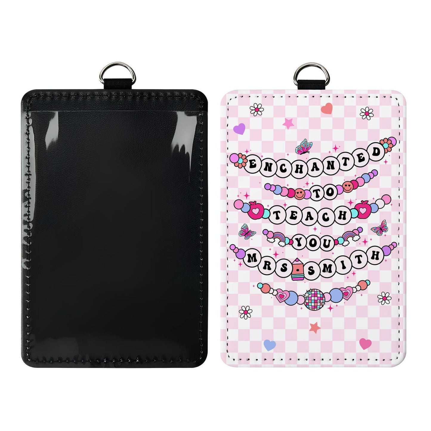 Teacher Appreciation Gift, Personalized Teacher ID Badge Holder, Teacher Gift Custom ID Holder, Enchanted To Teach You, Back To School Gift