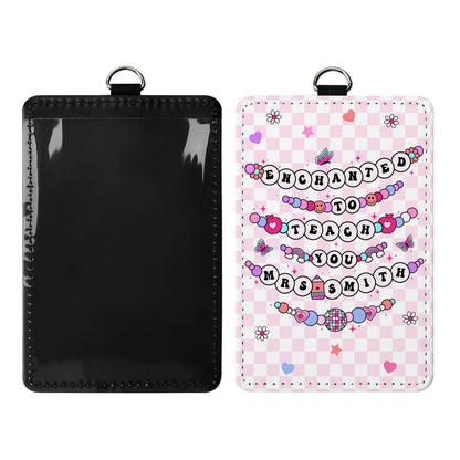 Teacher Appreciation Gift, Personalized Teacher ID Badge Holder, Teacher Gift Custom ID Holder, Enchanted To Teach You, Back To School Gift