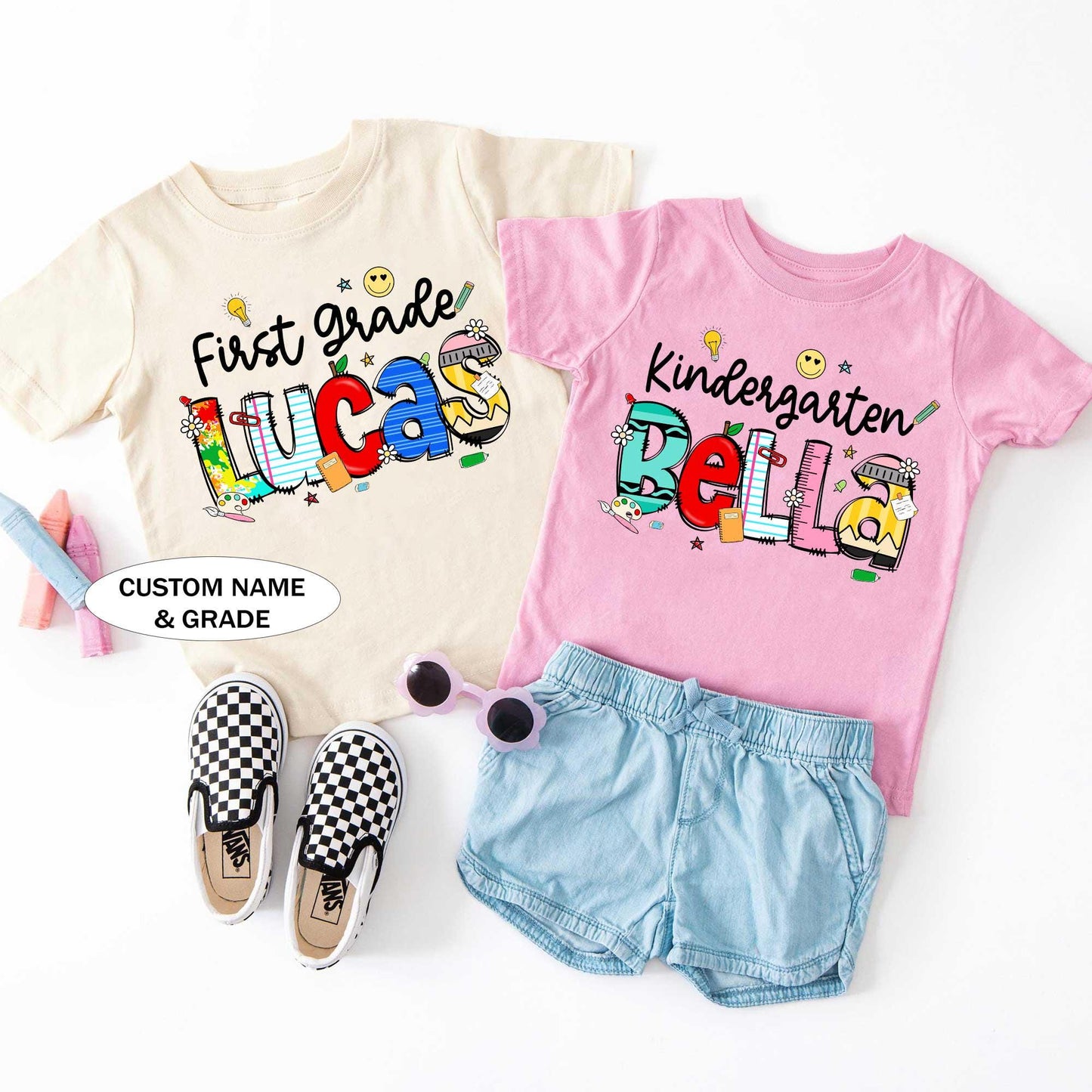 Custom Back To School Shirt, Kindergarten First Grade Shirt, Custom Teacher Shirt, First Day Of School, Kid School Shirt, Appreciation Gift