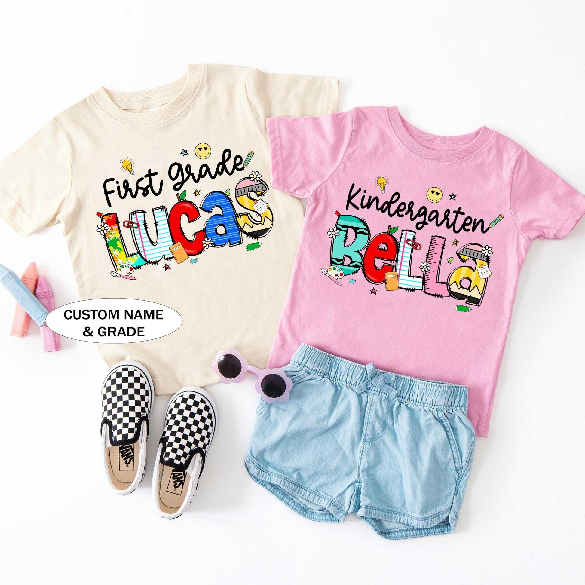 Custom Back To School Shirt, Kindergarten First Grade Shirt, Custom Teacher Shirt, First Day Of School, Kid School Shirt, Appreciation Gift