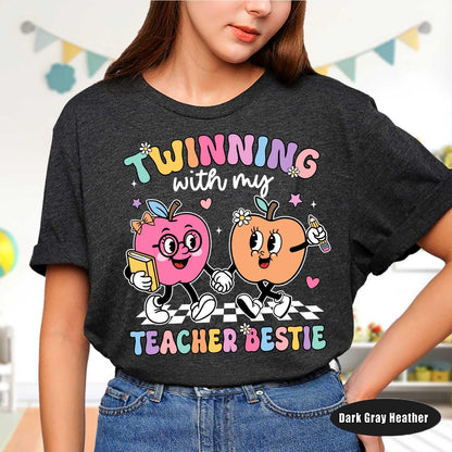 Teacher Shirt, Teacher Bestie Shirt Back To School, Custom Teacher Shirt, Teacher Coworker, Teaching Partner Tee, Teacher Appreciation Gift