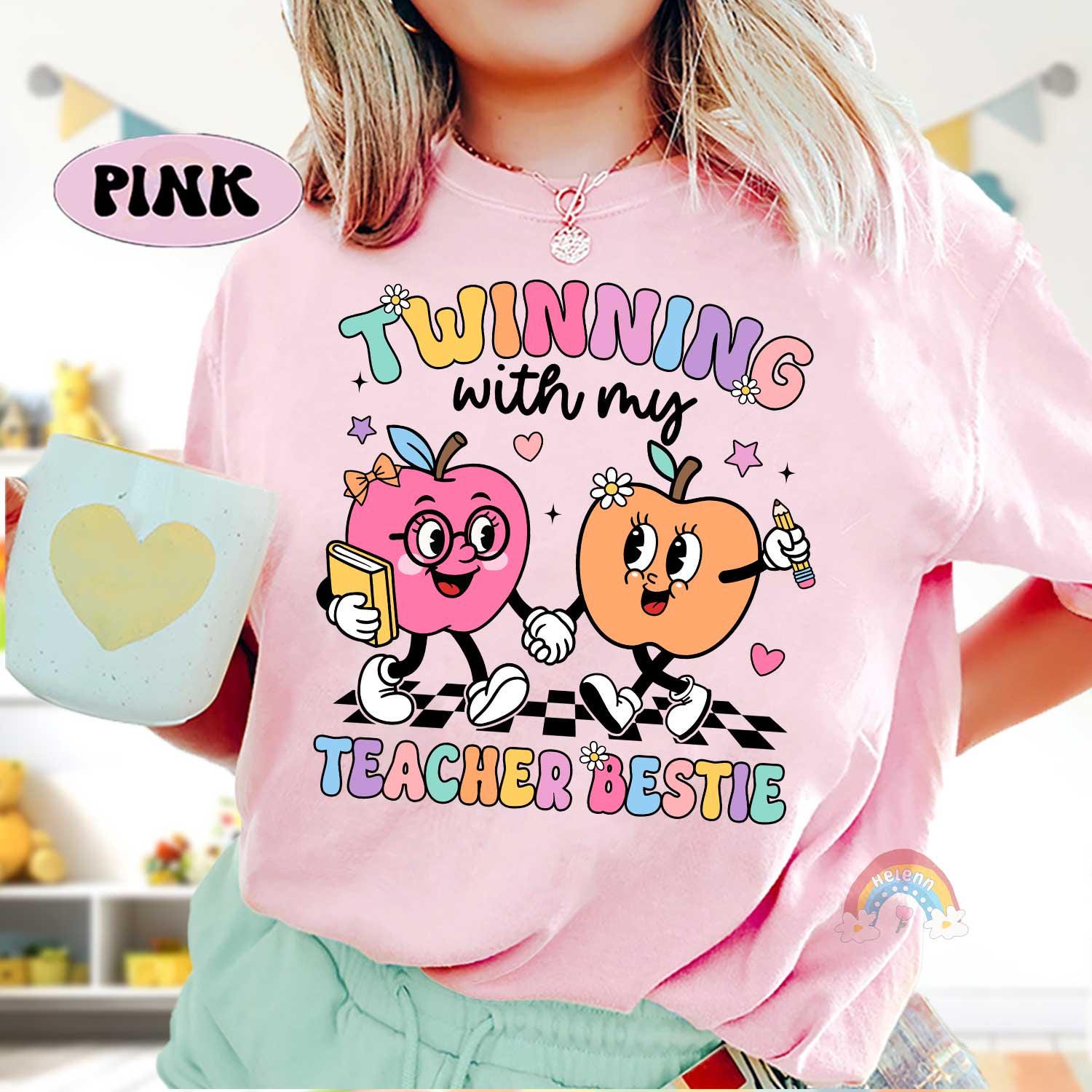 Teacher Shirt, Teacher Bestie Shirt Back To School, Custom Teacher Shirt, Teacher Coworker, Teaching Partner Tee, Teacher Appreciation Gift