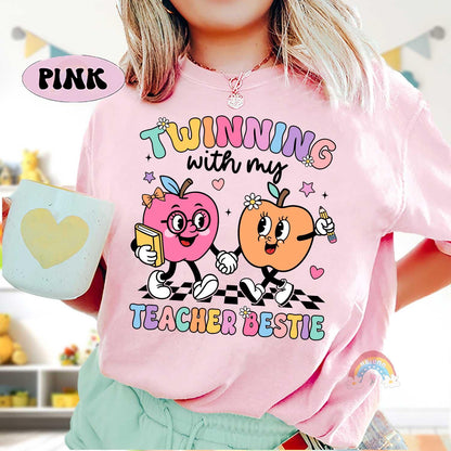 Teacher Shirt, Teacher Bestie Shirt Back To School, Custom Teacher Shirt, Teacher Coworker, Teaching Partner Tee, Teacher Appreciation Gift