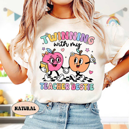 Teacher Shirt, Teacher Bestie Shirt Back To School, Custom Teacher Shirt, Teacher Coworker, Teaching Partner Tee, Teacher Appreciation Gift