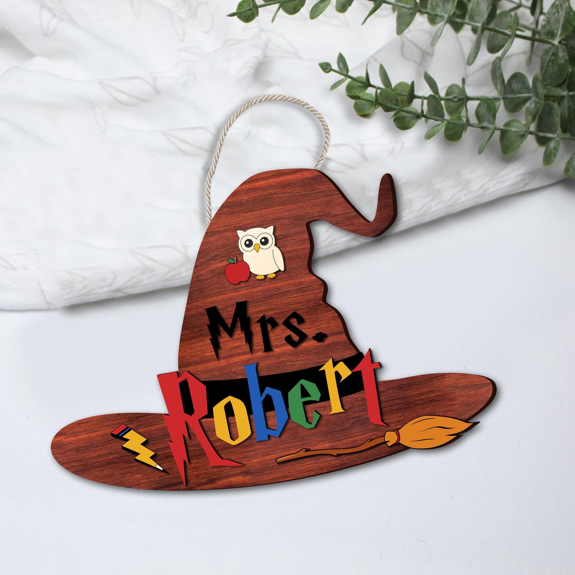 Personalized Teacher Wizard Door Hanger Teacher Door Sign, Classroom Decor, Teacher Door Hanger, Teacher Classroom Decor Back To School Gift
