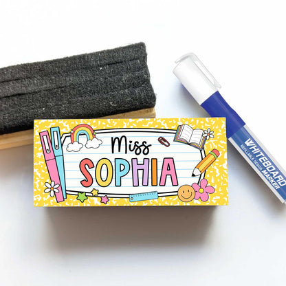 Custom Teacher Appreciation Gifts, Personalized Teacher Whiteboard Eraser, Teacher Thank You Gift, Chalkboard Eraser, Back To School Gift